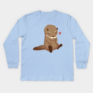 Baby Otter Kids Long Sleeve T-Shirt
